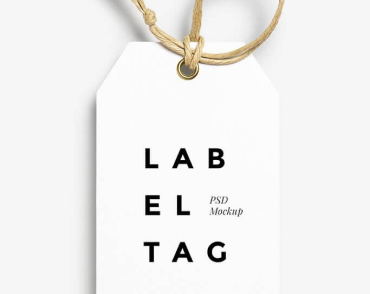 White tag with text:LABEL TAG